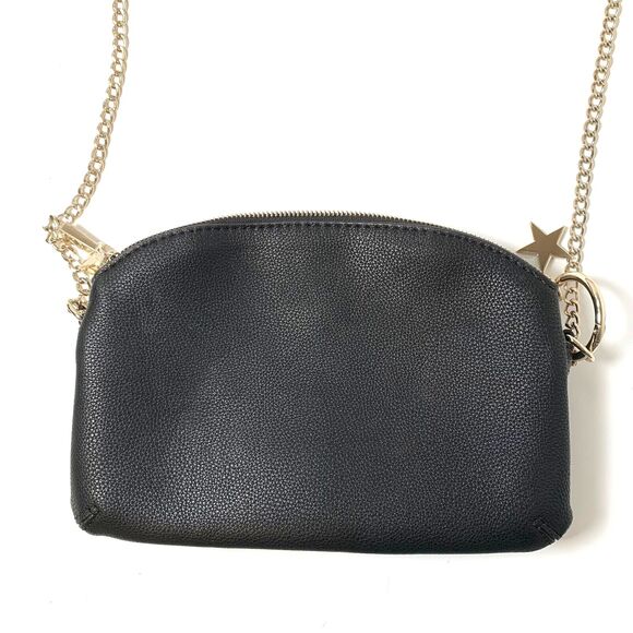 GUESS Never Used Lila Mini Charm Double Zip Crossbody Chain Purse Bag - Black - Picture 2 of 14